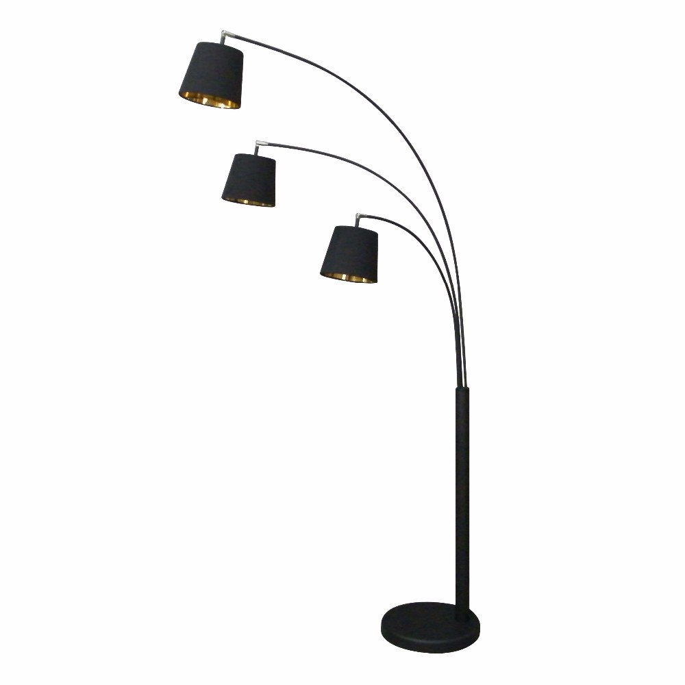 Modern design arc floor lamp curve lamp with fabric lampshade stand light