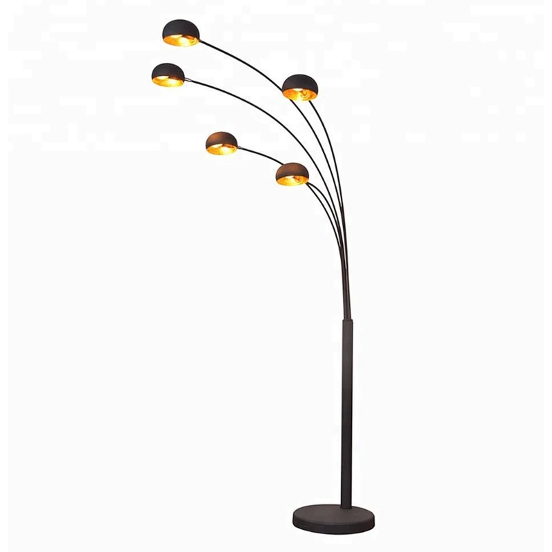 corner lamp decor stand floor lamp with 5 heads for home hotel project