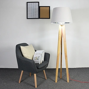 stand lamp new wooden tripod floor light lamp home furniture with factory price