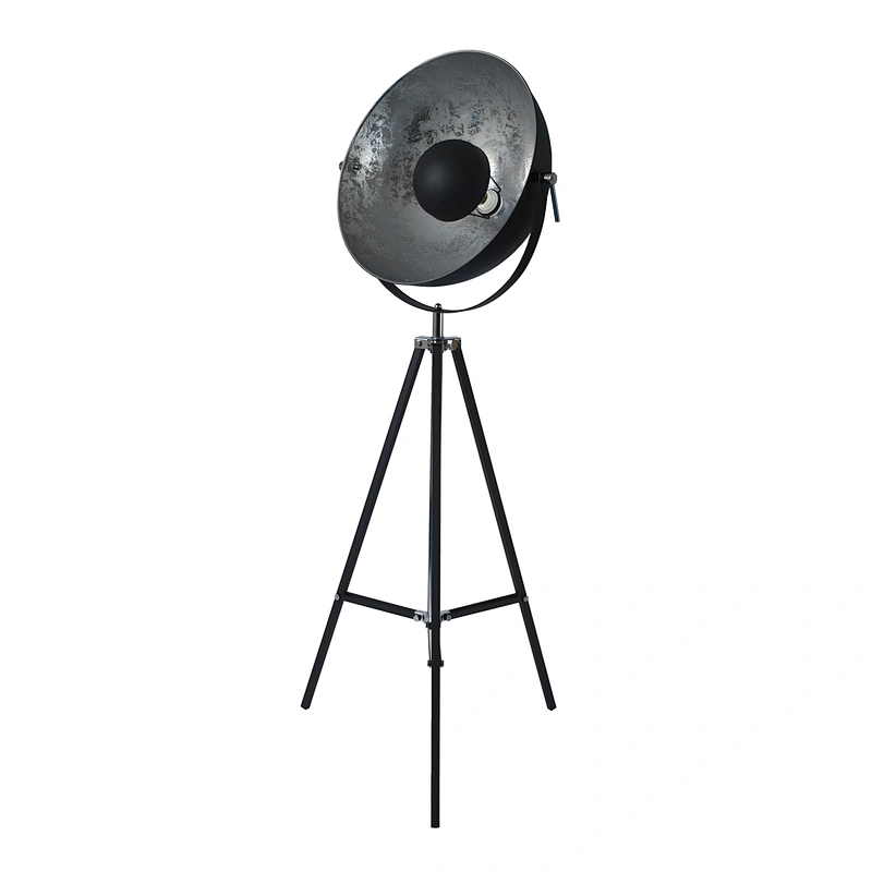 gold foil round ball floor lamp stand light metal black white gold lampshade