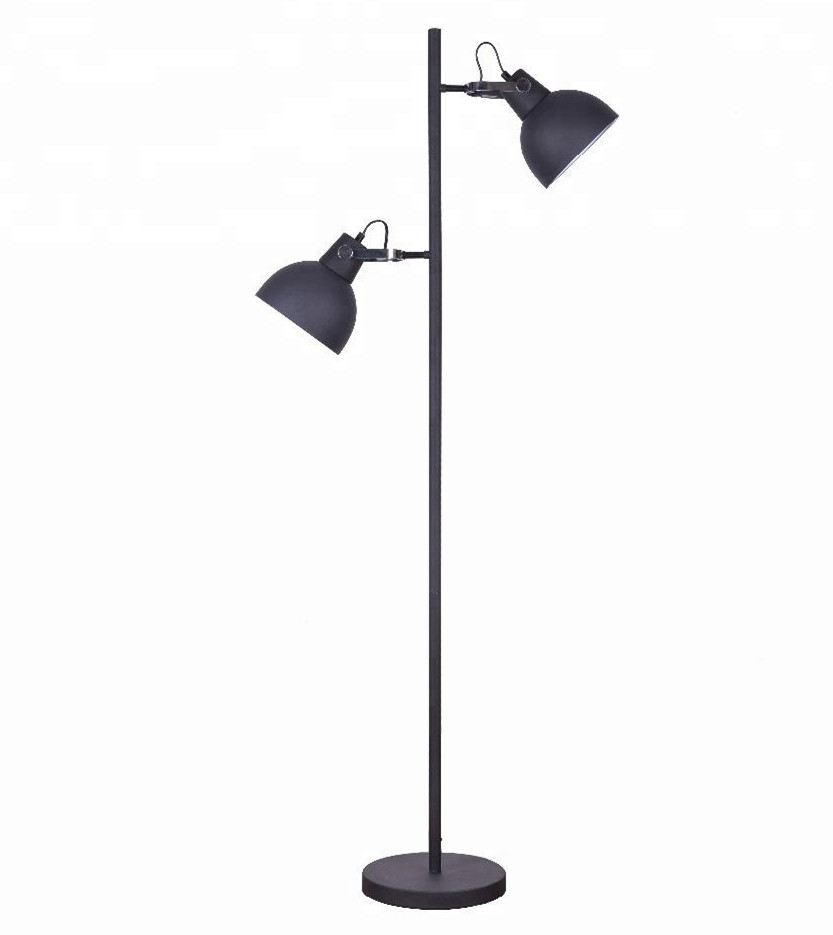 Wholesale price double arcs metal marble standing floor lamp for home hotel office decoration