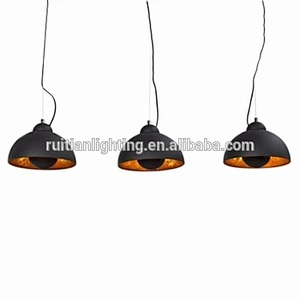 Metal Black Gold Loft Bar Ceiling Hanging Light Shade Retro Pendant Light