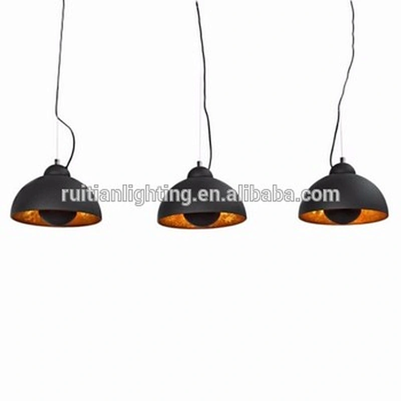 Metal Black Gold Loft Bar Ceiling Hanging Light Shade Retro Pendant Light