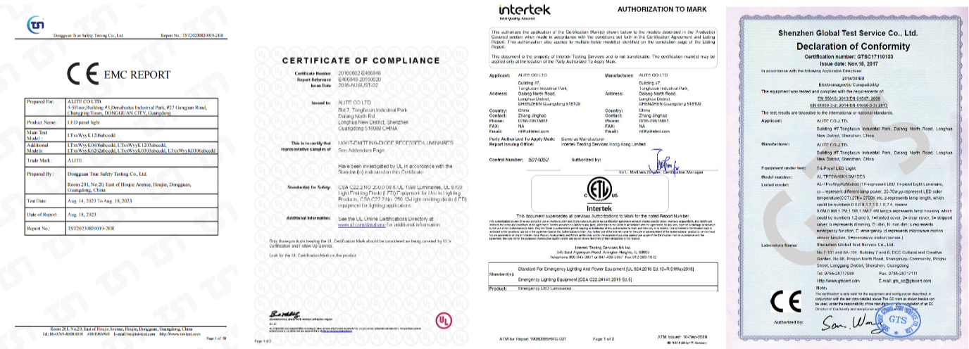 led light certificate