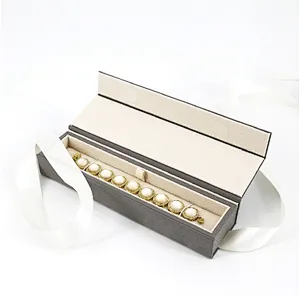Ribbon Bow jewelry box in grey color