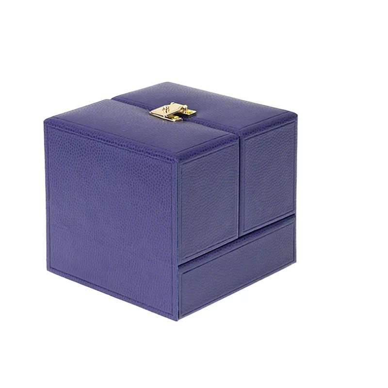Button-down Double Open Jewelry Box