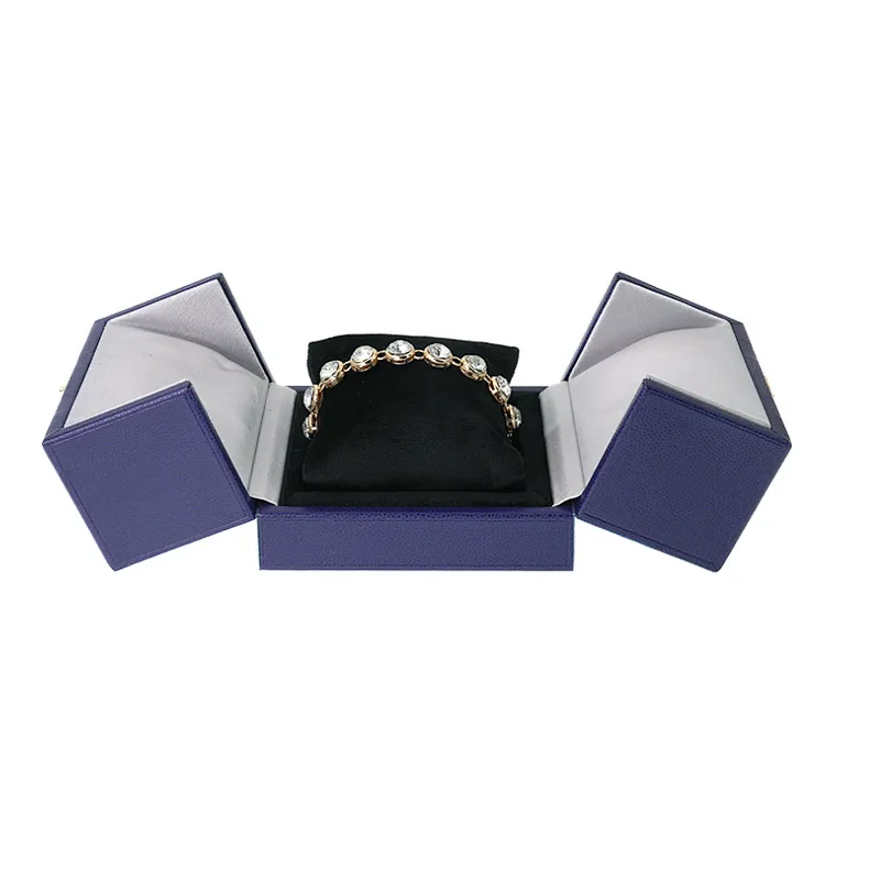 Button-down Double Open Jewelry Box
