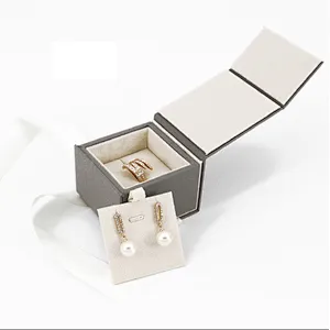 Ribbon Bow jewelry box in grey color