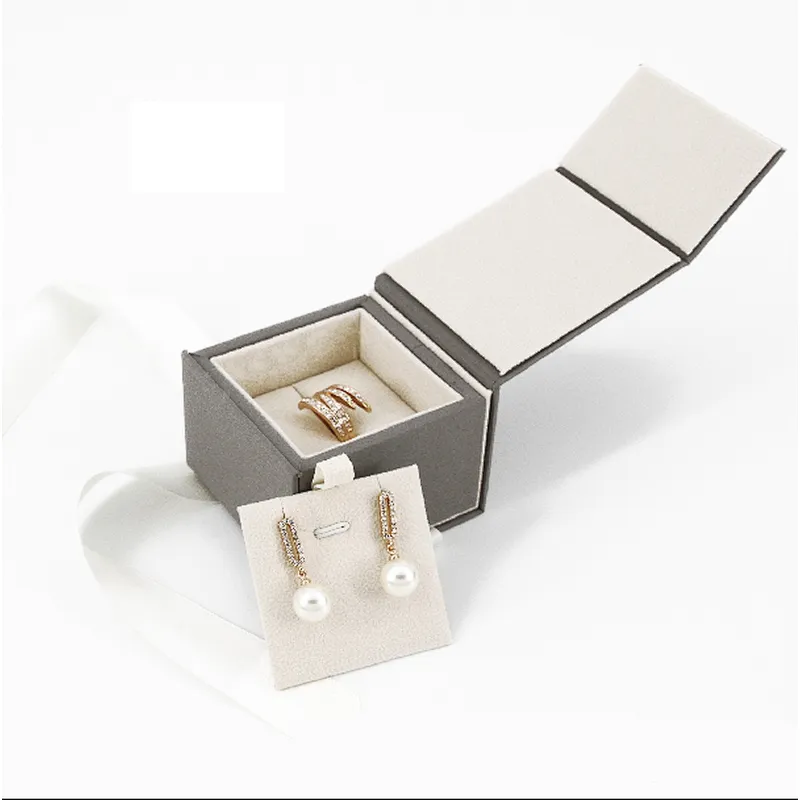 Ribbon Bow jewelry box in grey color