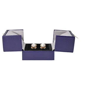 Button-down Double Open Jewelry Box