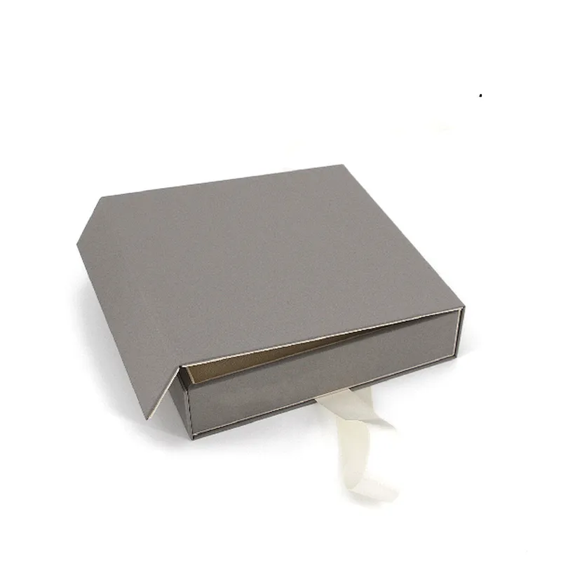 Ribbon Bow jewelry box in grey color
