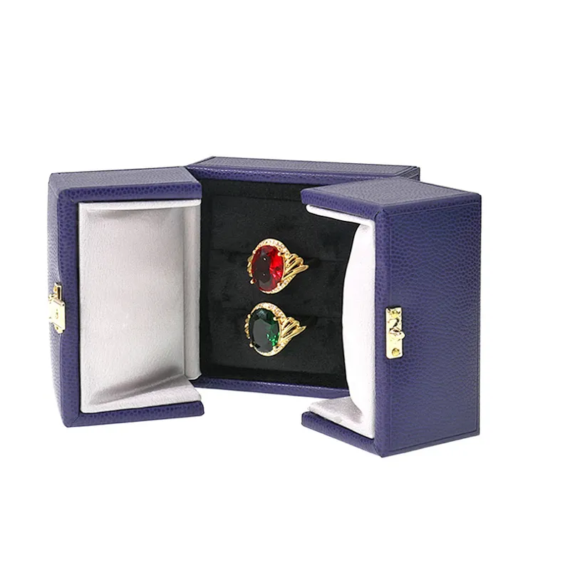 Button-down Double Open Jewelry Box