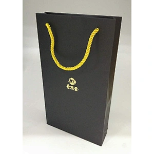166 AB7018 Black card paper bag rope handle
