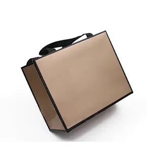 Two-color paper classic ribbon tote bag