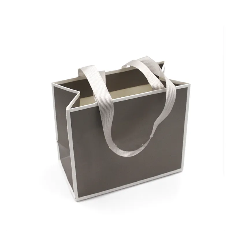 Two-color paper classic ribbon tote bag