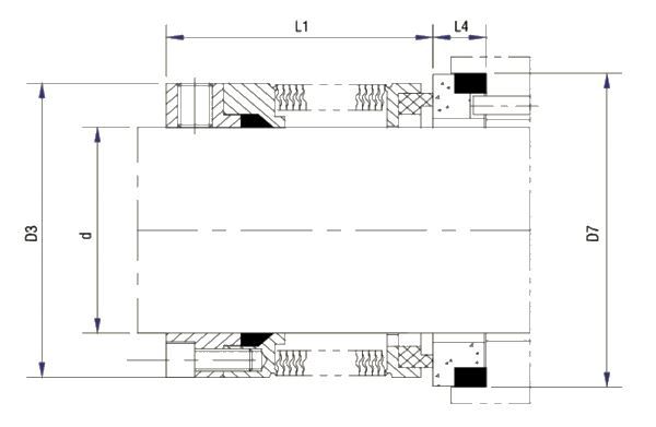 AS-BJ09 (609) metal metal bellow mechanical seal