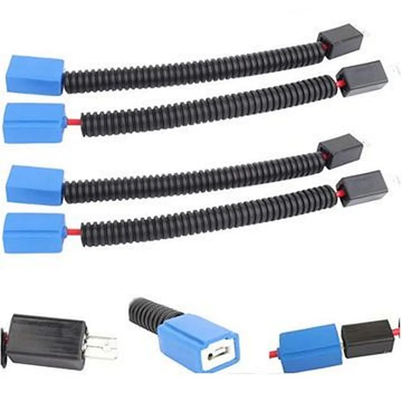 Car H1 H4 H11 9005 9006 9007 HB3 LED Light HID Headlight Bulb Ceramic Auto Wire Connector