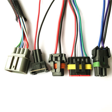 Customized car wiring Tyco amp connector 174259-2 auto waterproof connector wire harness