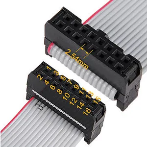Custom 2mm pitch idc 2 3 4 5 6 7 8 9 10 12 14 16 18 20 24 26 30 40 pin flat ribbon cable or idc flat