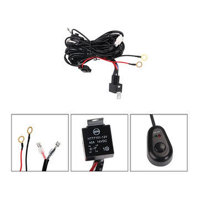 DC12V Input 14AWG Automotive Strobe Wiring Harness for LED Pod Light Bar Flash Wire Harness