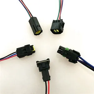 Customized car wiring Tyco amp connector 174259-2 auto waterproof connector wire harness