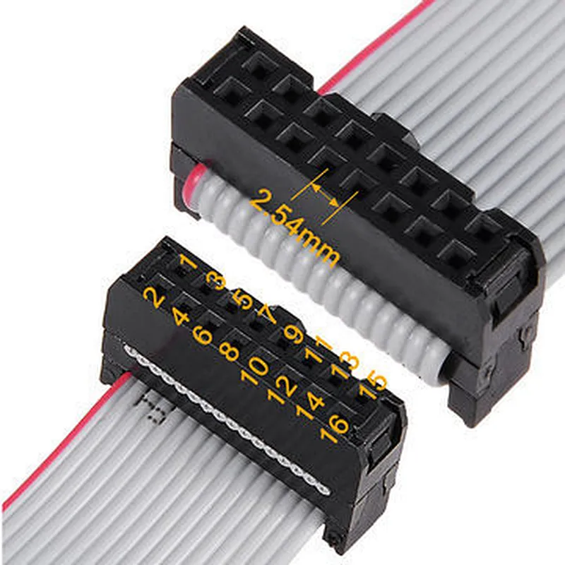 Custom 2mm pitch idc 2 3 4 5 6 7 8 9 10 12 14 16 18 20 24 26 30 40 pin flat ribbon cable or idc flat