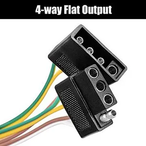 High Quality Pure 18 Gauge 4 Way Flat Wiring Connector 4 Pin Trailer Light Wire Harness
