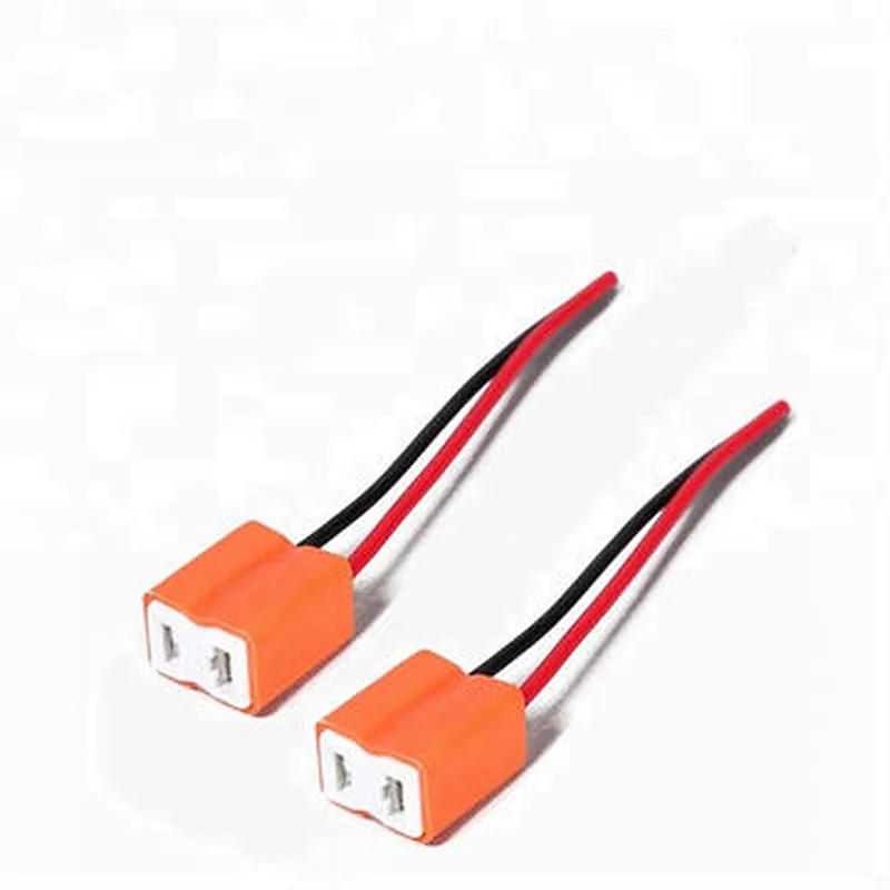 Car H1 H4 H11 9005 9006 9007 HB3 LED Light HID Headlight Bulb Ceramic Auto Wire Connector