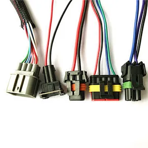 Customized car wiring Tyco amp connector 174259-2 auto waterproof connector wire harness