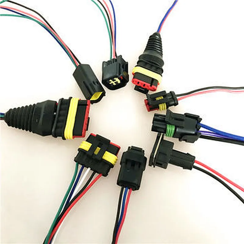 Customized car wiring Tyco amp connector 174259-2 auto waterproof connector wire harness