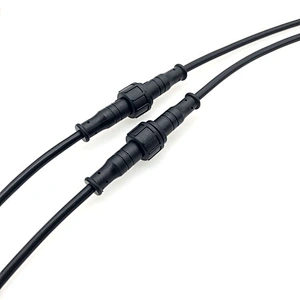 LED lamp waterproof cable assemblies connecting wire male and female M12 four core plug