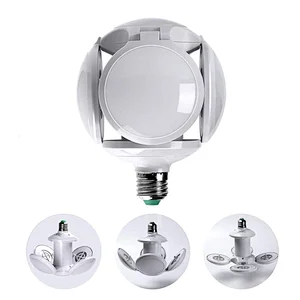 B22, E27 48W Bombilla Led Bombilla Cuatro Hojas Futbol Led Plegable
