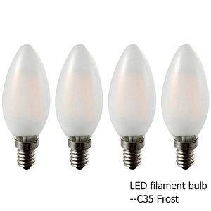 Lámparas de araña de vela suave Vintage eléctricas de vidrio, filamento Led de techo/bombilla de filamento Led