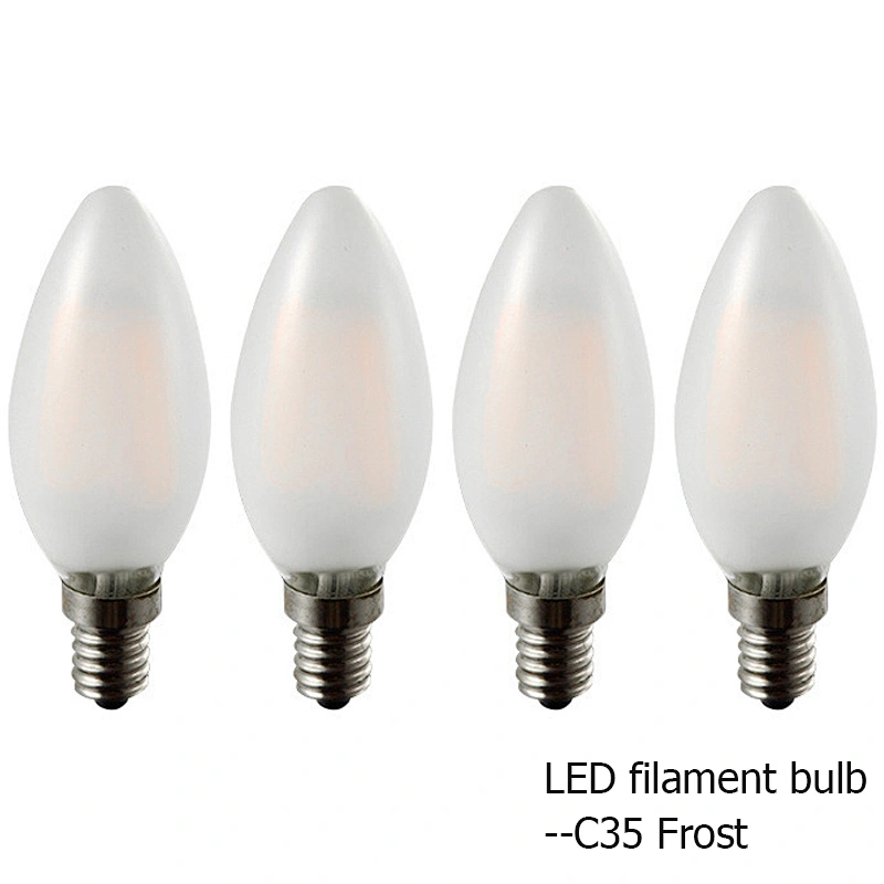 Lámparas de araña de vela suave Vintage eléctricas de vidrio, filamento Led de techo/bombilla de filamento Led