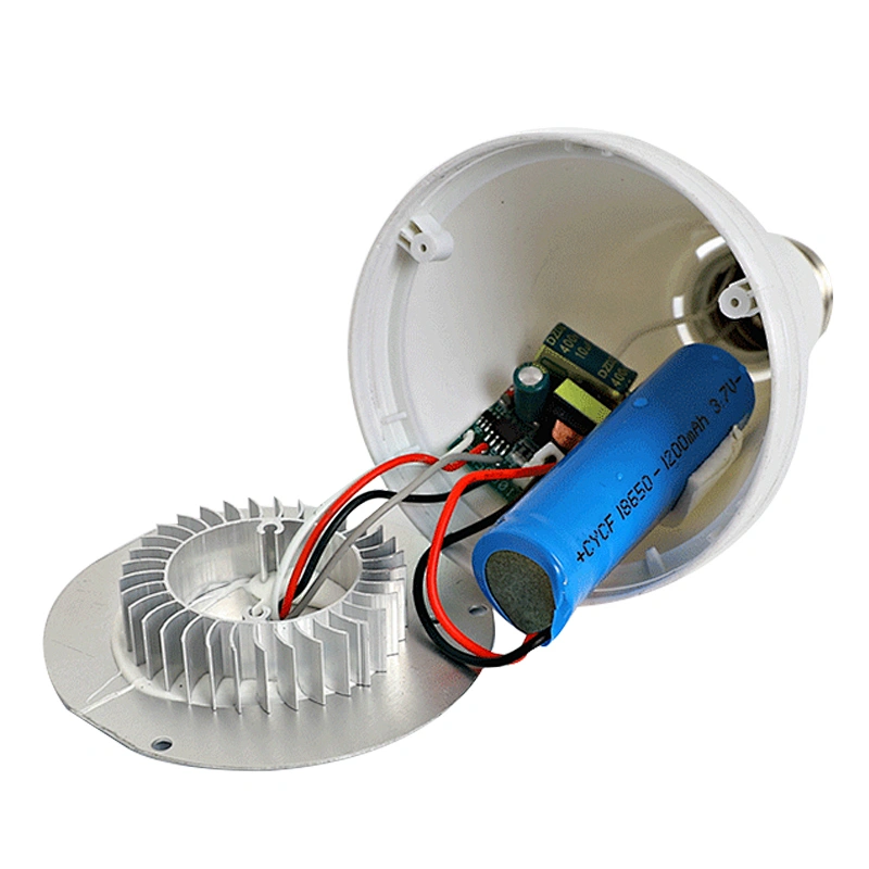 Bombilla GuangDong 12v 220v E27 Lámpara inteligente Bombilla de luz de emergencia LED recargable