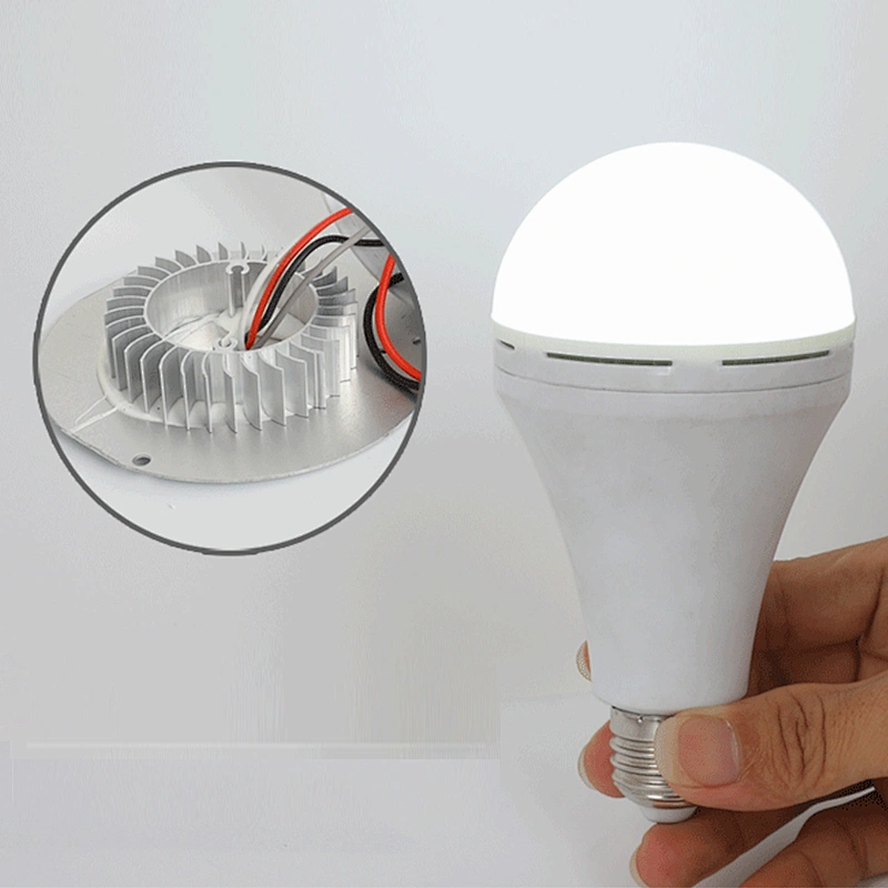 Bombilla GuangDong 12v 220v E27 Lámpara inteligente Bombilla de luz de emergencia LED recargable