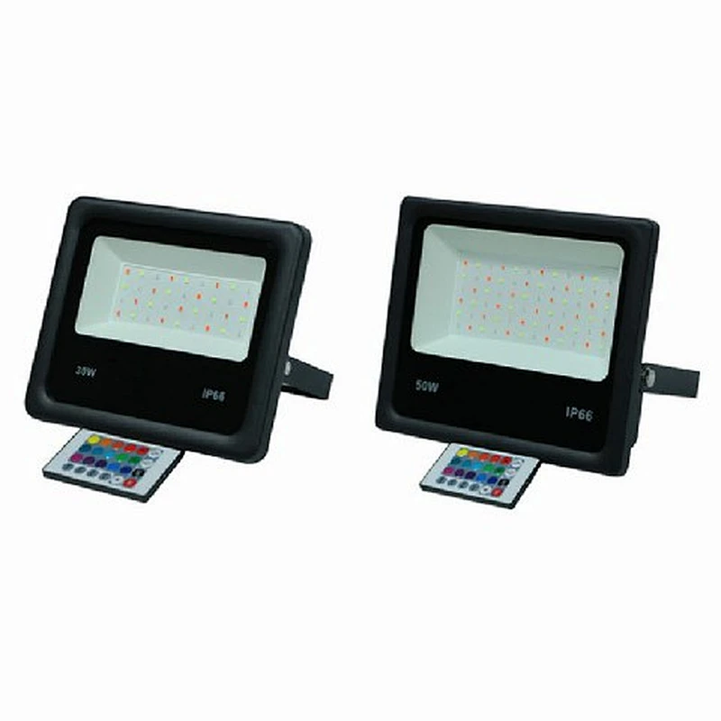 30W 50W Super Slim Flood Light Impermeable Ip66 30W Smart Ceramic Rgb Luces de inundación al aire libre