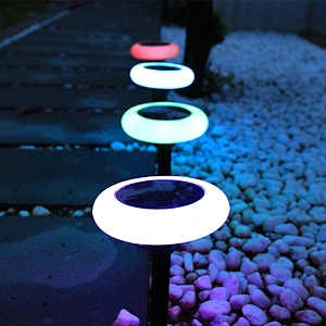 Nuevo panel solar de lampara mejorado de 3W, luces led para exterior de césped y jardín, lámpara de bolardo solar led, luz impermeable para césped