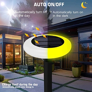 Nuevo panel solar de lampara mejorado de 3W, luces led para exterior de césped y jardín, lámpara de bolardo solar led, luz impermeable para césped