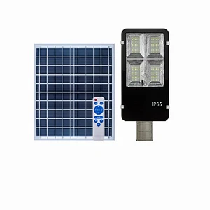 Guangzhou Factorys Control remoto impermeable al aire libre IP65 50 vatios 100W 300W 200W Lista de precios Farola LED solar