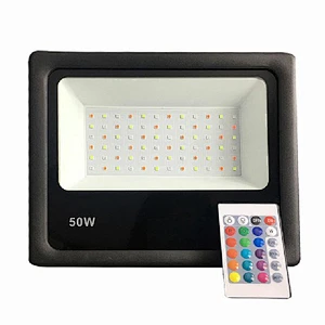 50w Nuevo Proyector LED para jardín de 220 voltios Lámparas de paisaje para exteriores Luz de inundación RGB