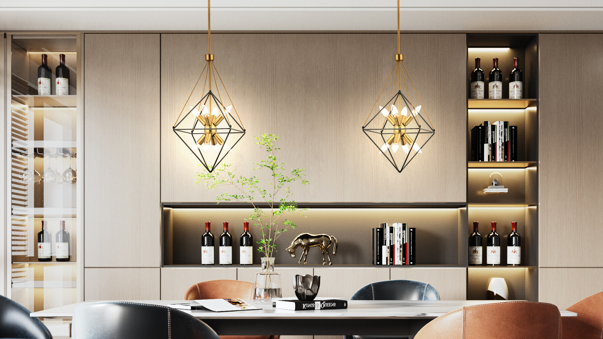 Medieval chandelier adjustable height Lantern chandelier with black and brass finish metal lamps are suitable for dining and living rooms