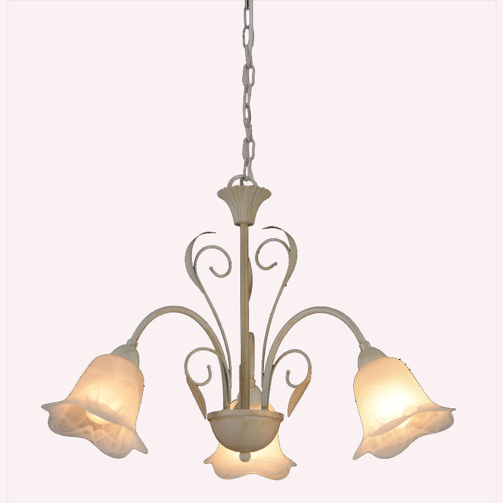 European classical hot sale chandelier indoor E14 pendant light with flower glass light shade
