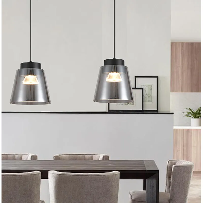Modern LED 15W pendant light Nordic style contemporary glass hanging lamp for kitchen dinning decoration