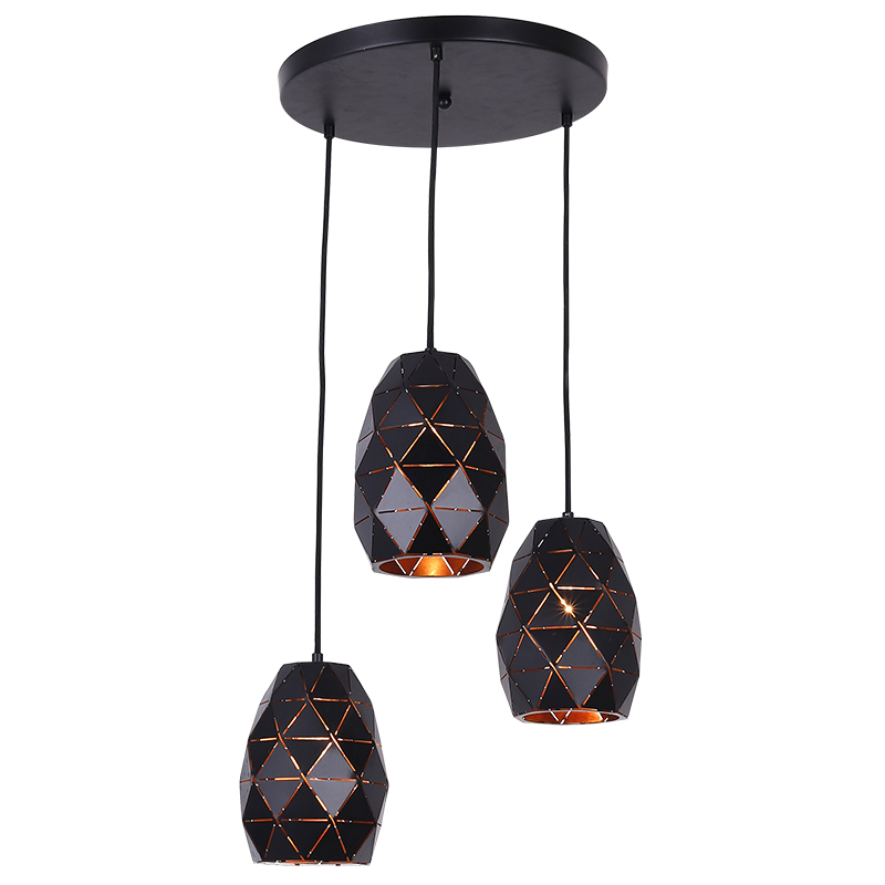 Hot sale industrial style rustic black painting metal pendant light