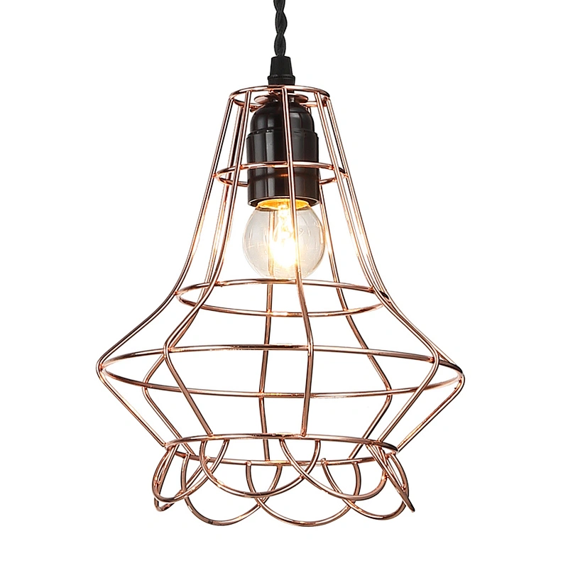 Contemporary rose gold E27 pendant light