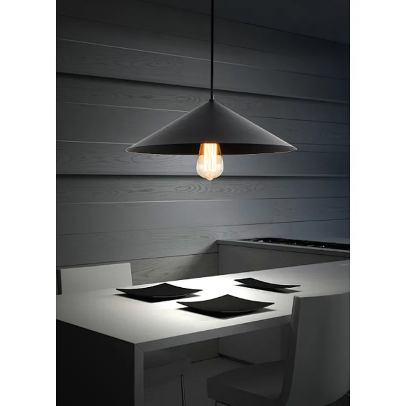 Good quality black pendant light european iron art meals hotel home E27  kitchen restaurant pendant lamp