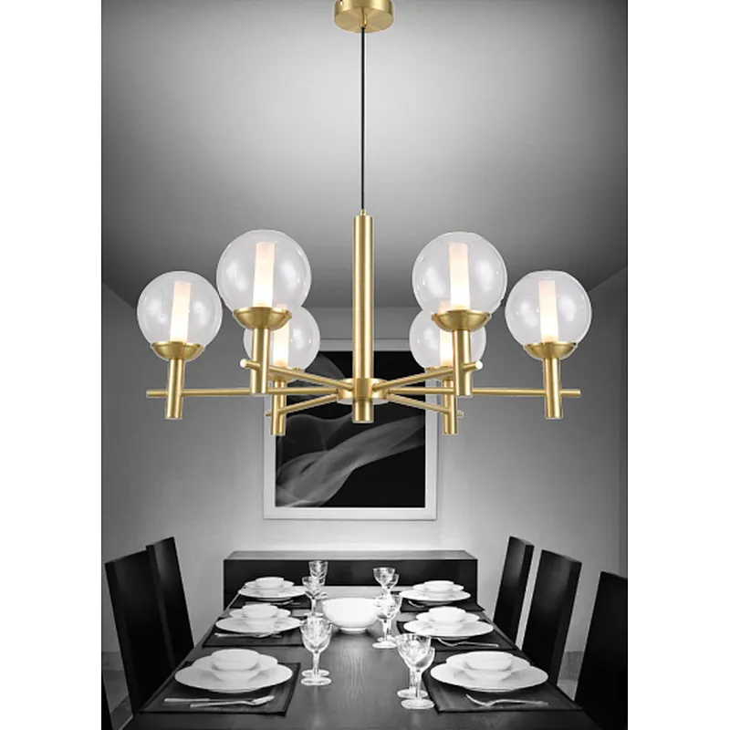 modern satin gold lobby chandelier