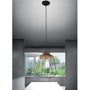 American natural wood and iron art modern pendant lighting indoor dinning decoration E27 pendant light