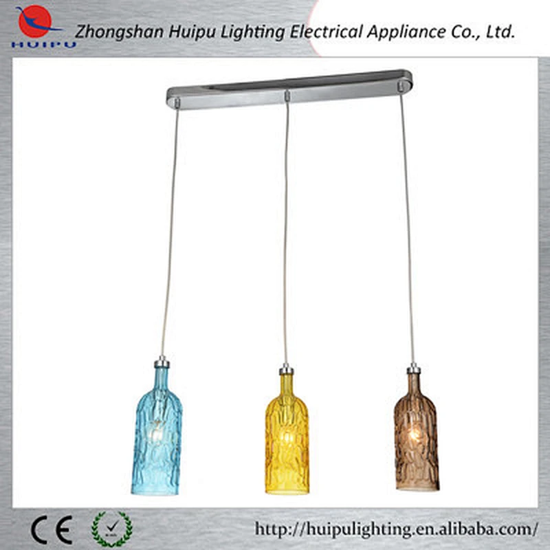 Modern fancy colorful glass bottle design ceiling pendant lights
